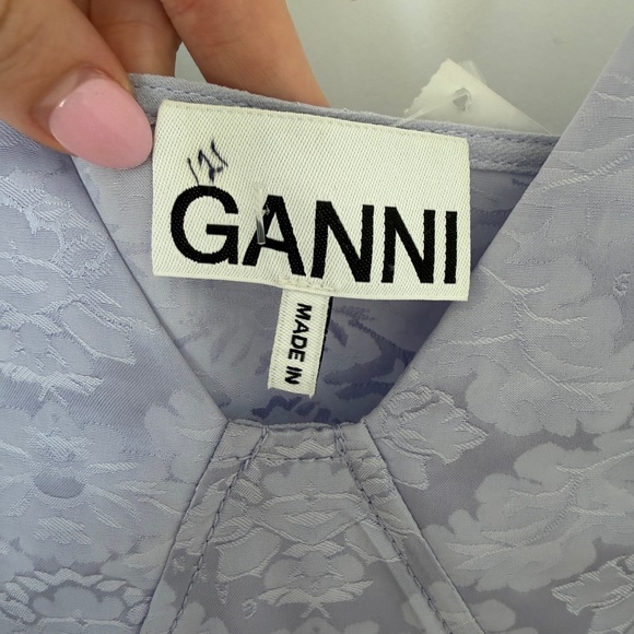 Ganni Lilac Jacquard Slip Dress - Picture 2 of 4